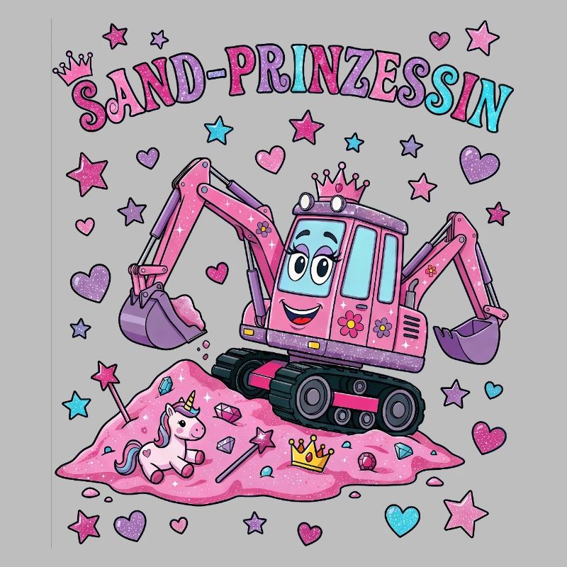 Sand-Prinzessin: Rosa Bagger