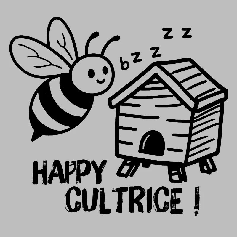 Beekeeper, happy bee farmer with a beehive