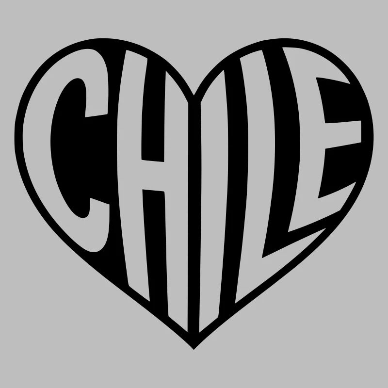 Chile Heart Typography