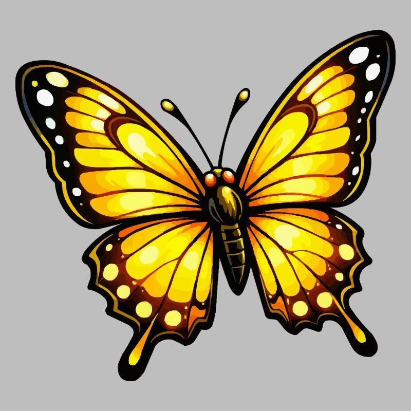 Yellow Orange Butterfly Pattern
