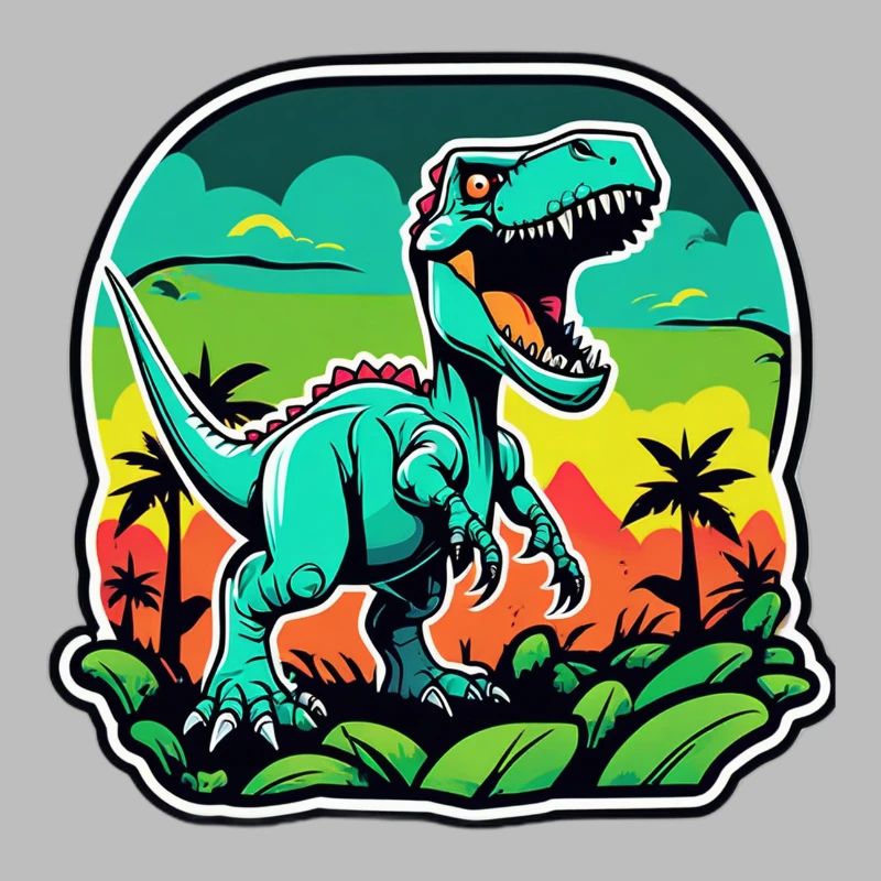 Neon Tropical T-Rex