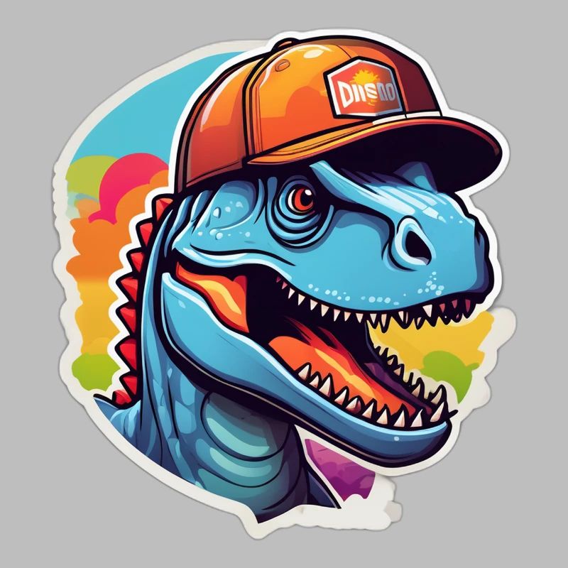 Dinosaurier-Regenbogenkappe