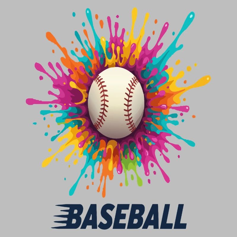 Vivid Baseball Splash Burst