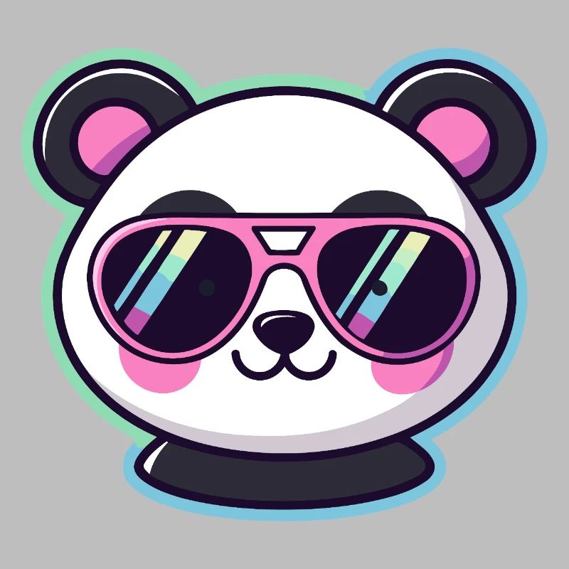 Panda pop retro pink glasses