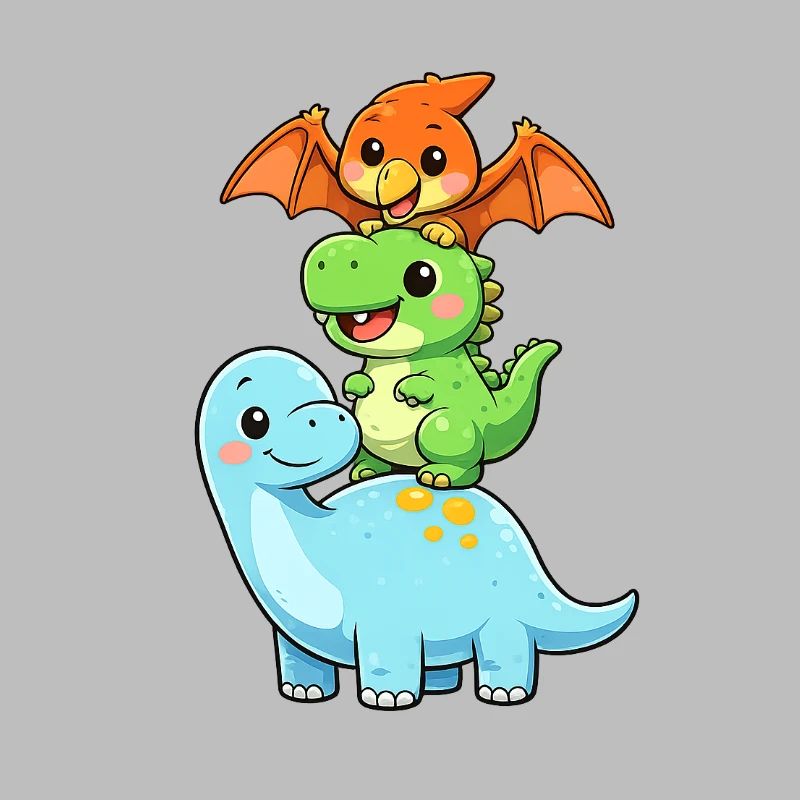 Brontosaure T-Rex Ptérodactyle
