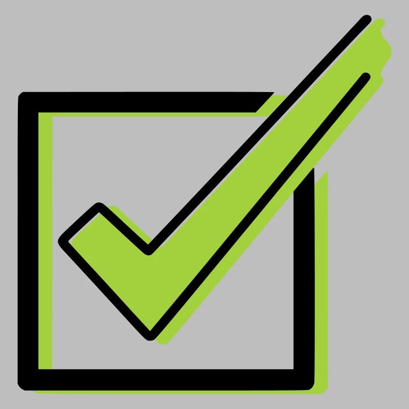 Häkchen Checkliste Box Comic