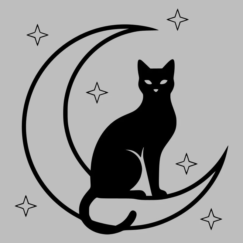 Silhouette des étoiles de la Lune Chat