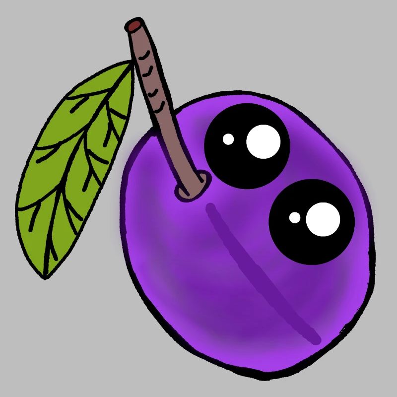 Fruit de prune Kawaii Fruit de prune
