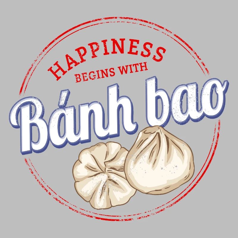Bánh Bao Dumpling oder Baozi Vintage Teigtasche