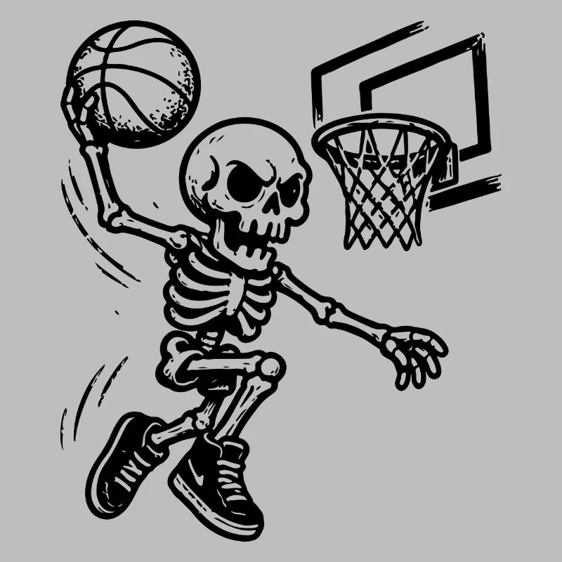Dunking squelette de basket-ball