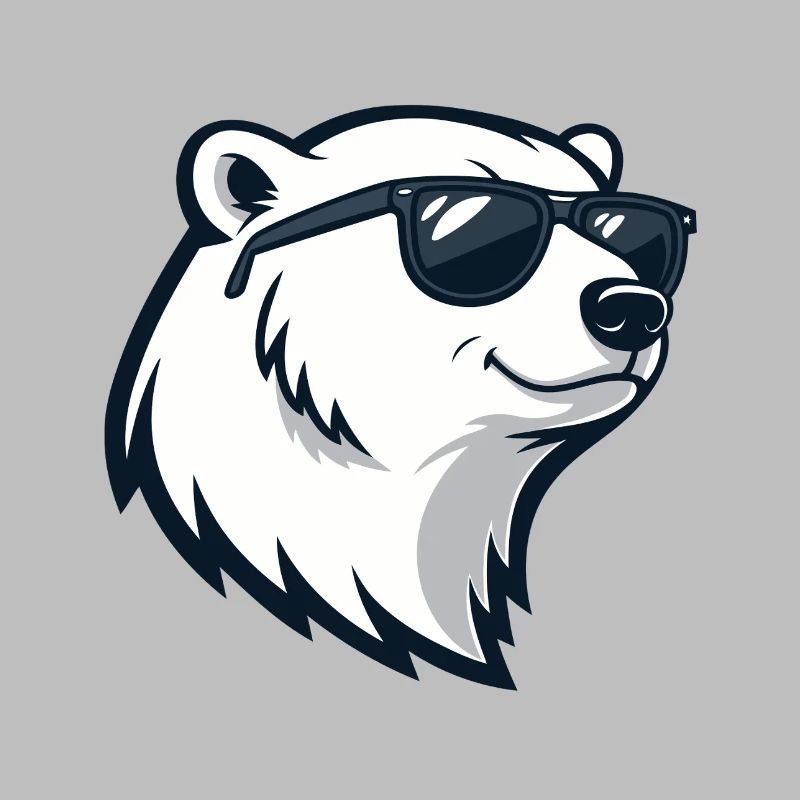 Eisbär mit Brille