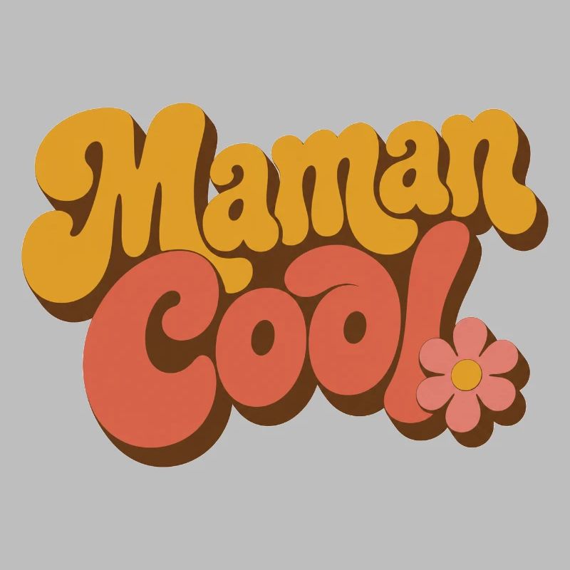 Mama Cool rétro fleurs 70s