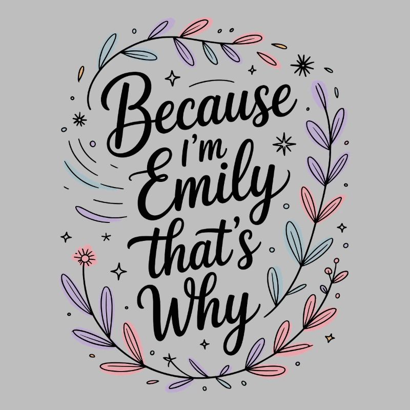 Parce que je suis Emily. C’est pour ça que je suis dans Emily.