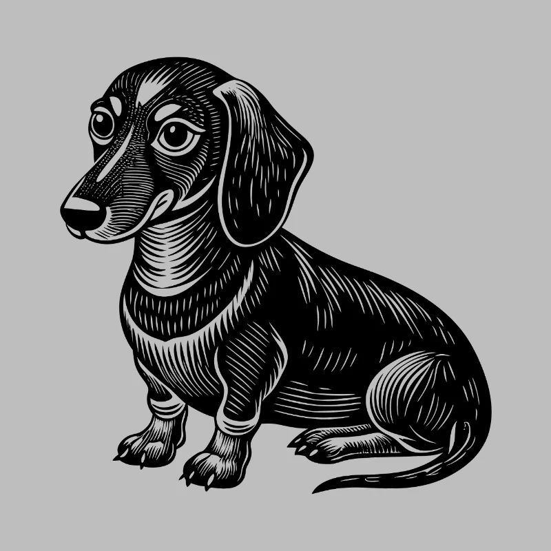 Dachshund sitting