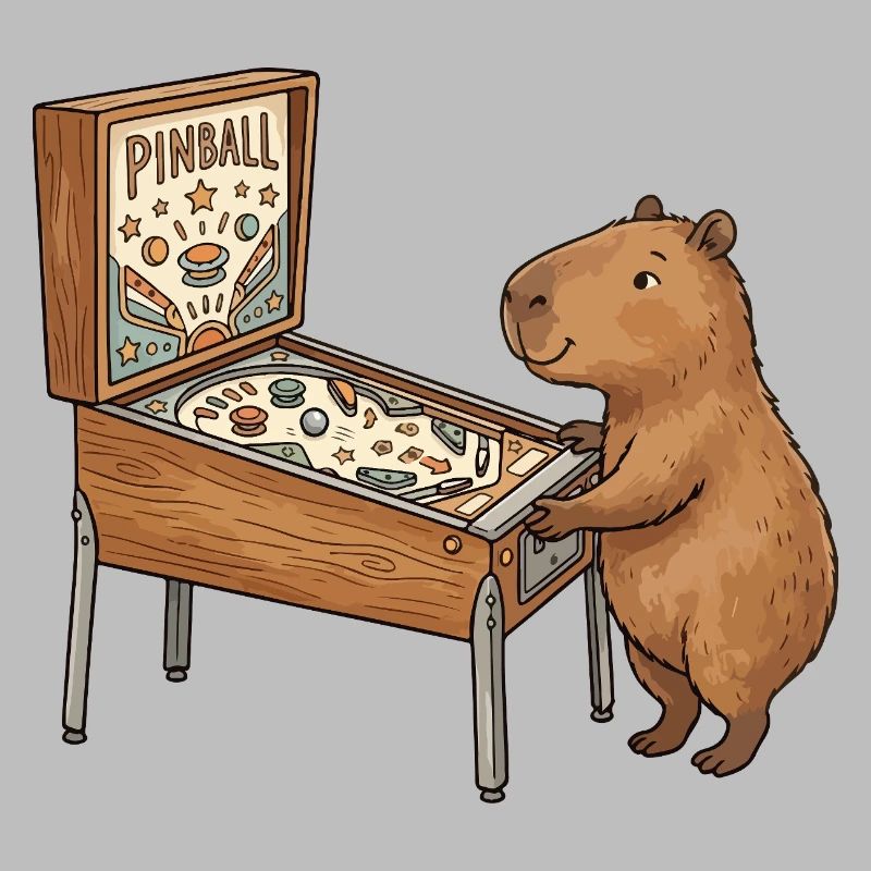 Bear à la table de flipper