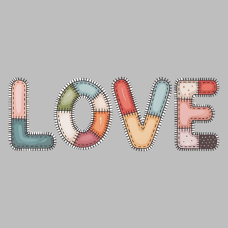 Love Patchwork Sewing Handmade Design