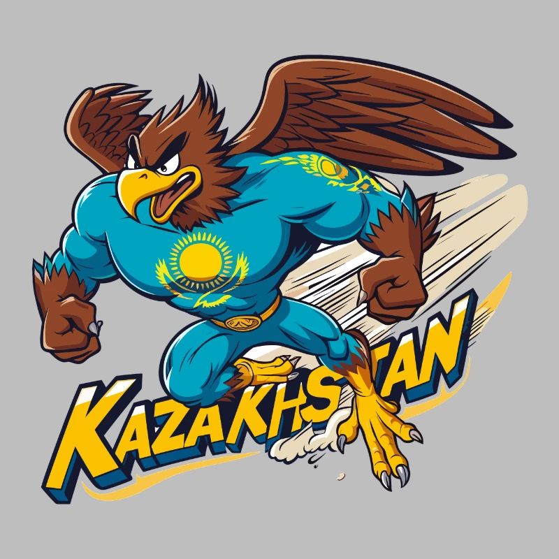 Kasachstan Superheld Held Power Adler Geschenk
