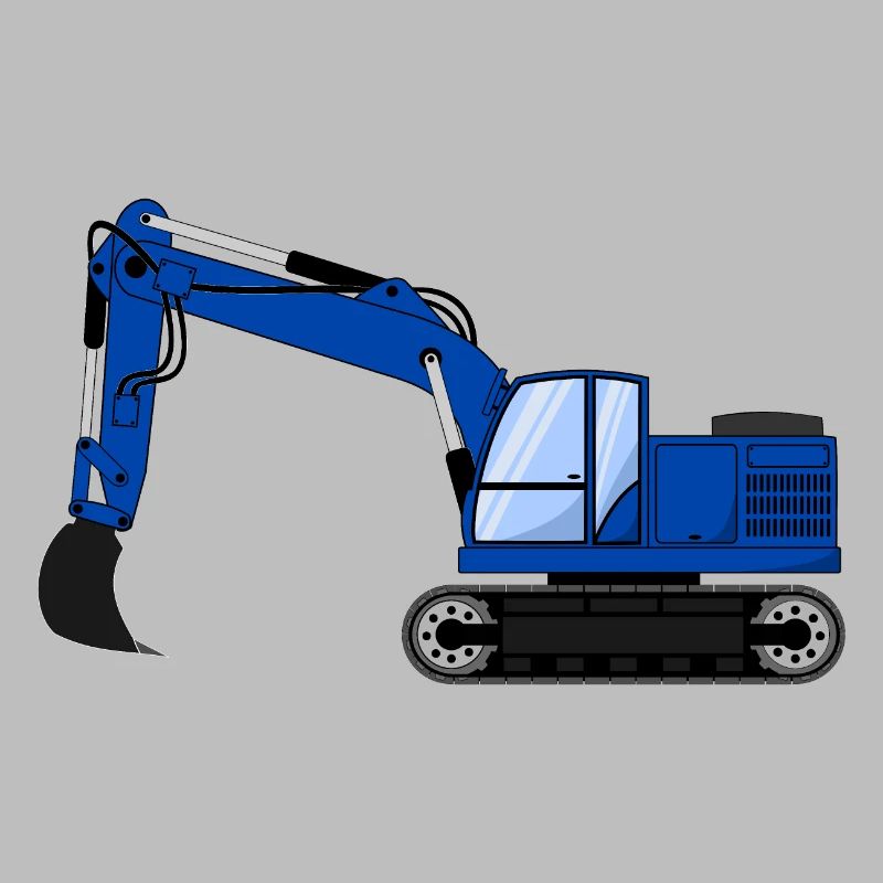 Bagger Baggerfahrzeug blau