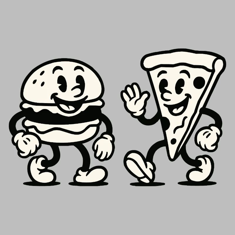 burger pizza comic