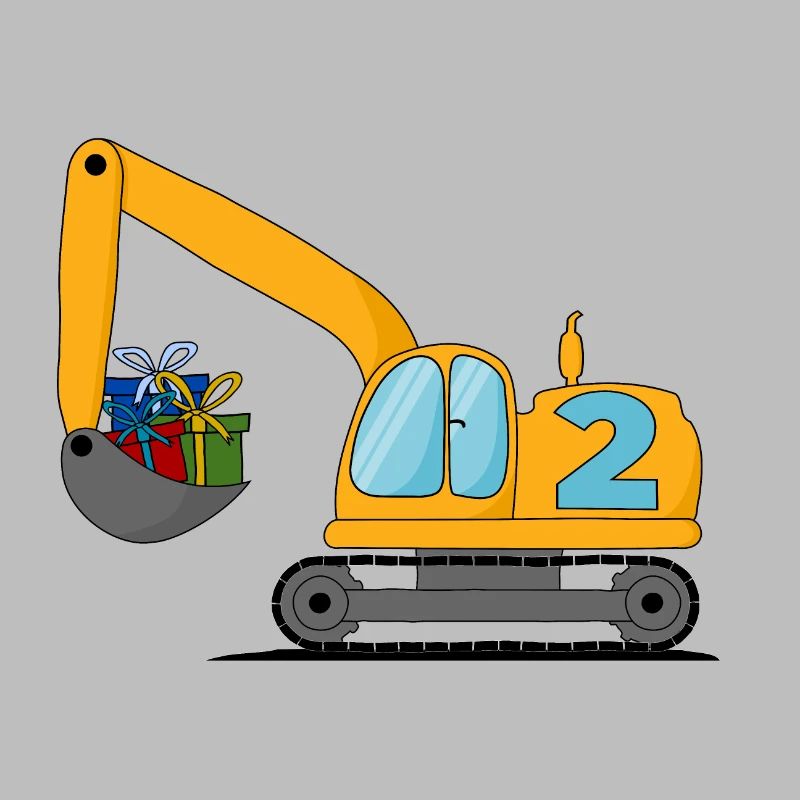 Bagger Kinder 2. Geburtstag