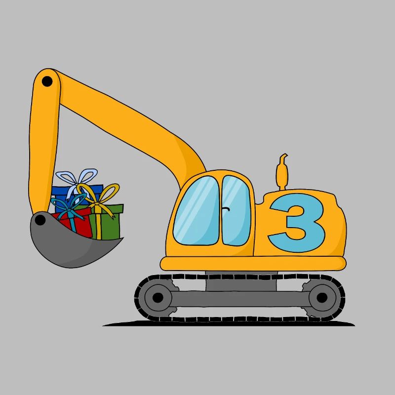 Bagger Kinder 3. Geburtstag