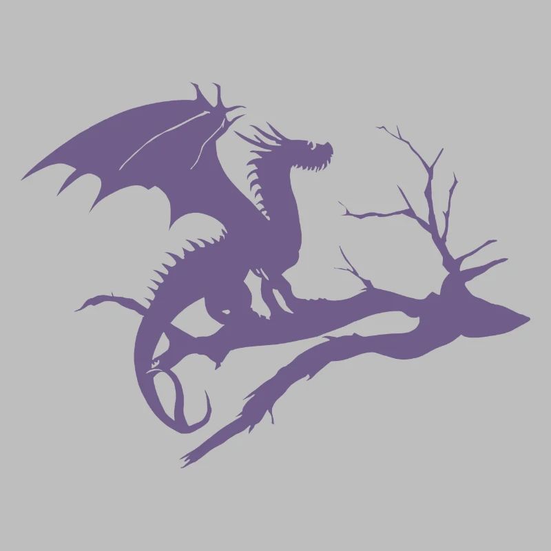 Dragon Design Silhouette Dead Tree