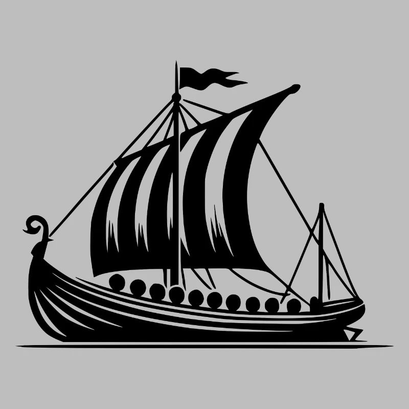 Drachenboot Wikinger Style Segel Design