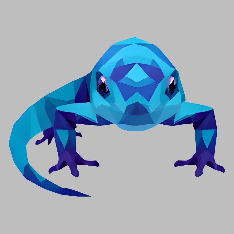 Vibrant Blue Lizard in Motion