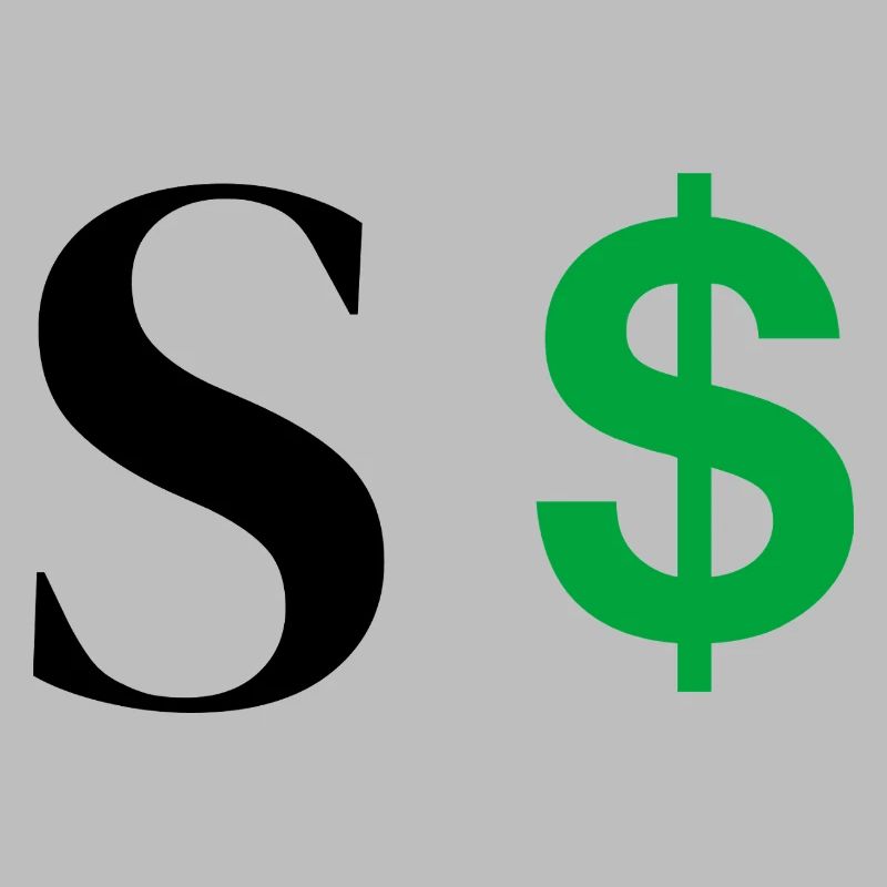 Buchstabe s Dollar