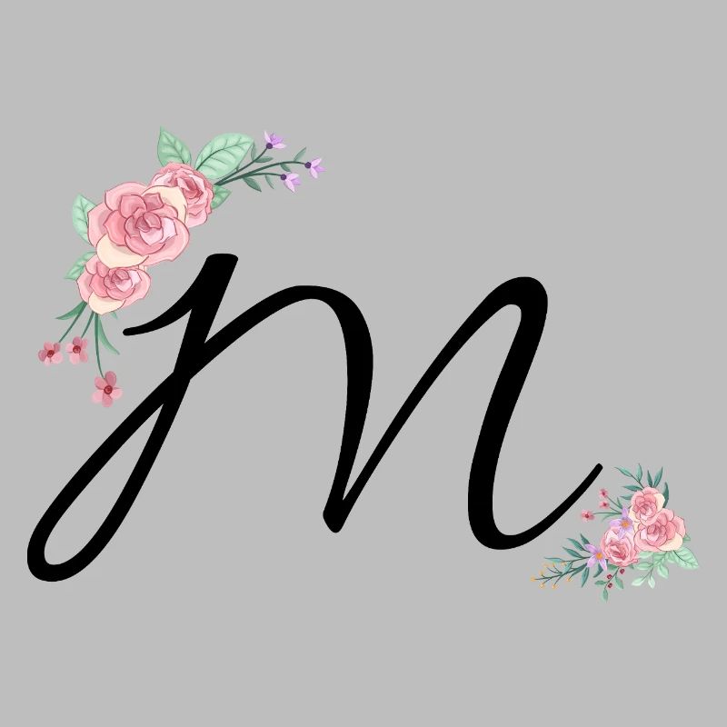 Buchstabe m Blumen