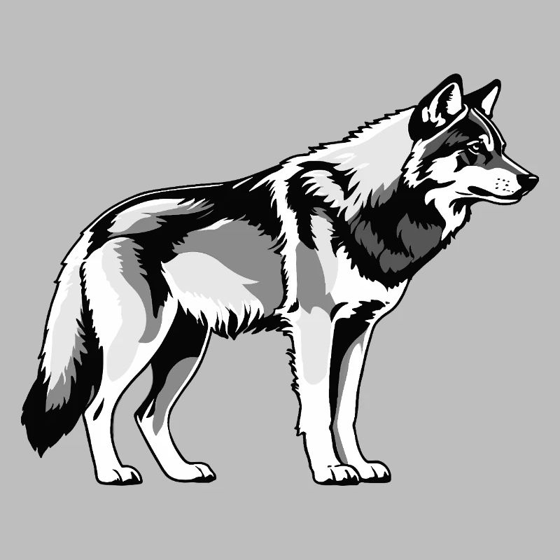 Loup - Conception de chien mignon