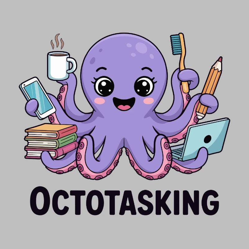 Octotasking octopus en mode multitâche