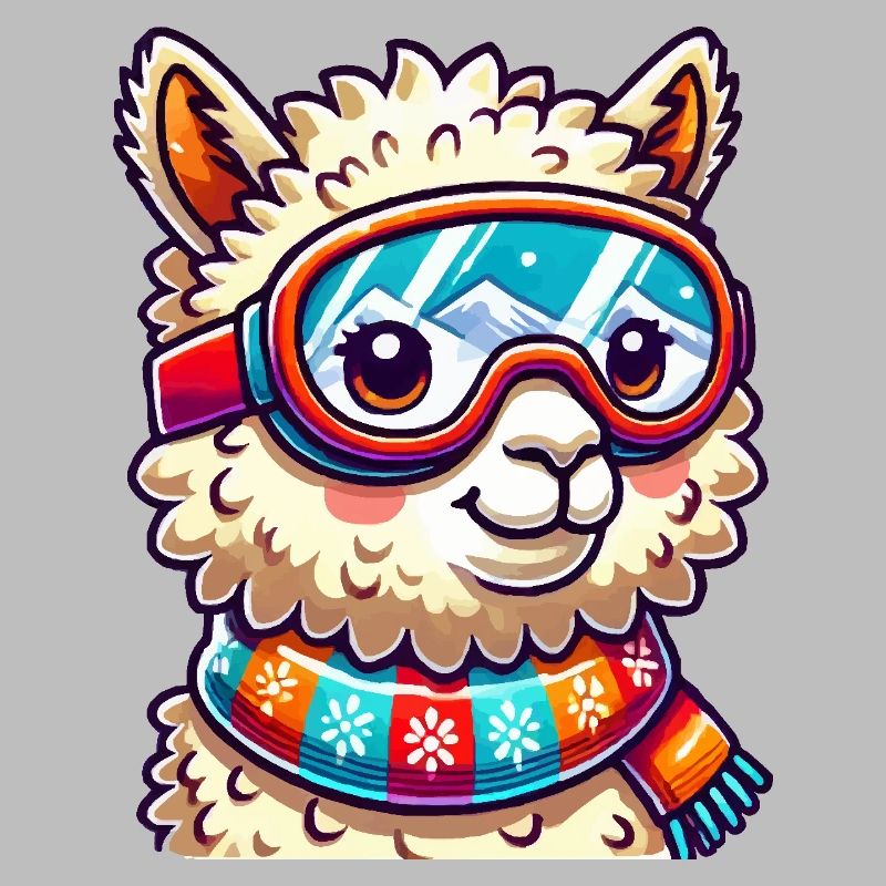 Llama Comic Ski Goggles