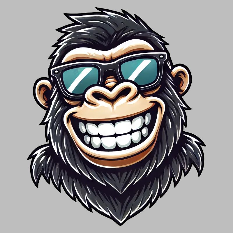 Cool Gorille Sunglasses Monkey Chill Stylish