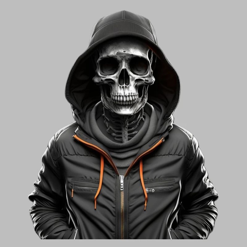 Skelett mit Pullover