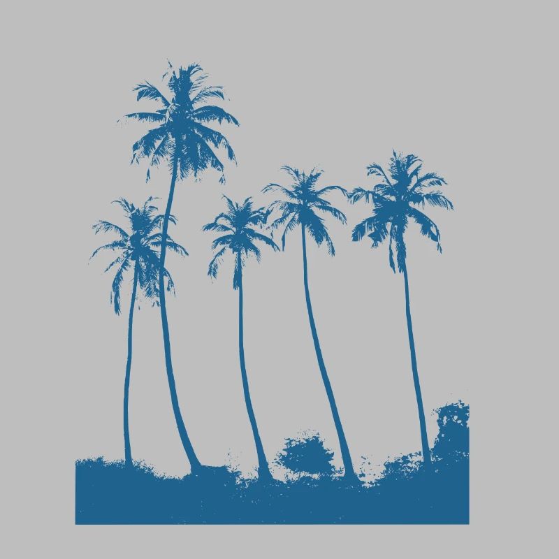 Silhouette Palm Trees Summer Vacation