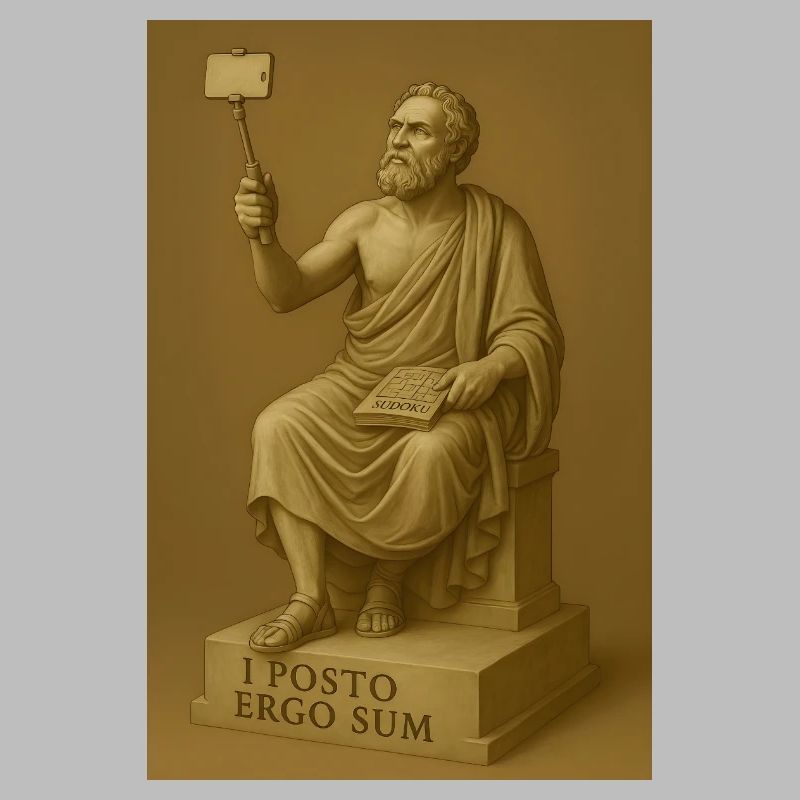 Ancient Philosophy Selfie Statue