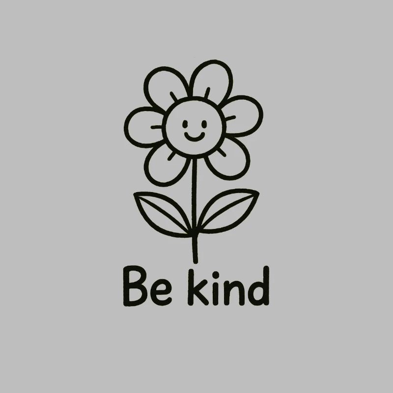 Fleur joyeuse avec message