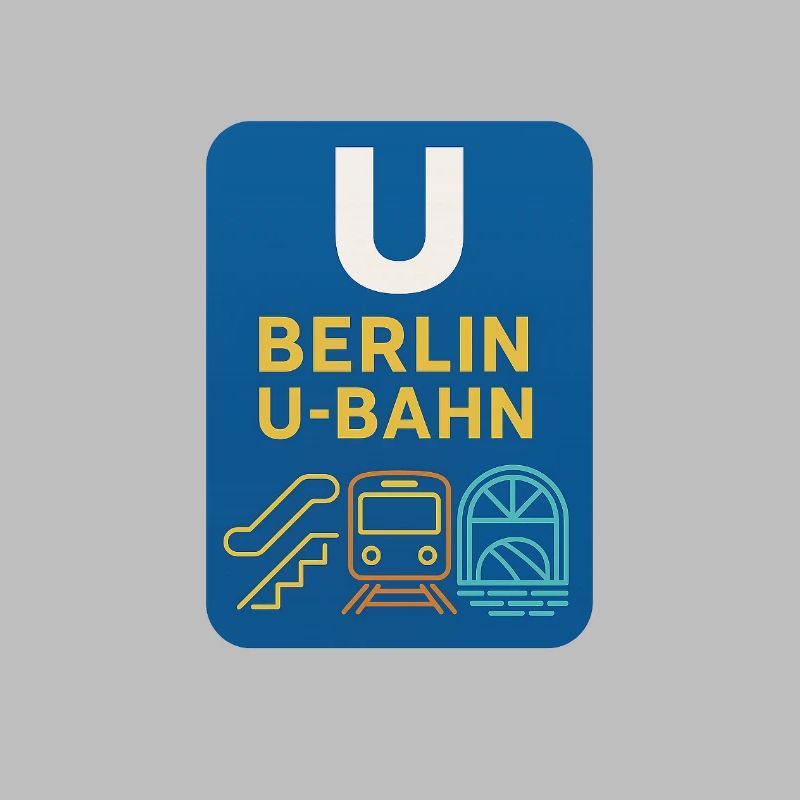 Berlin U-Bahn Neon Line Art