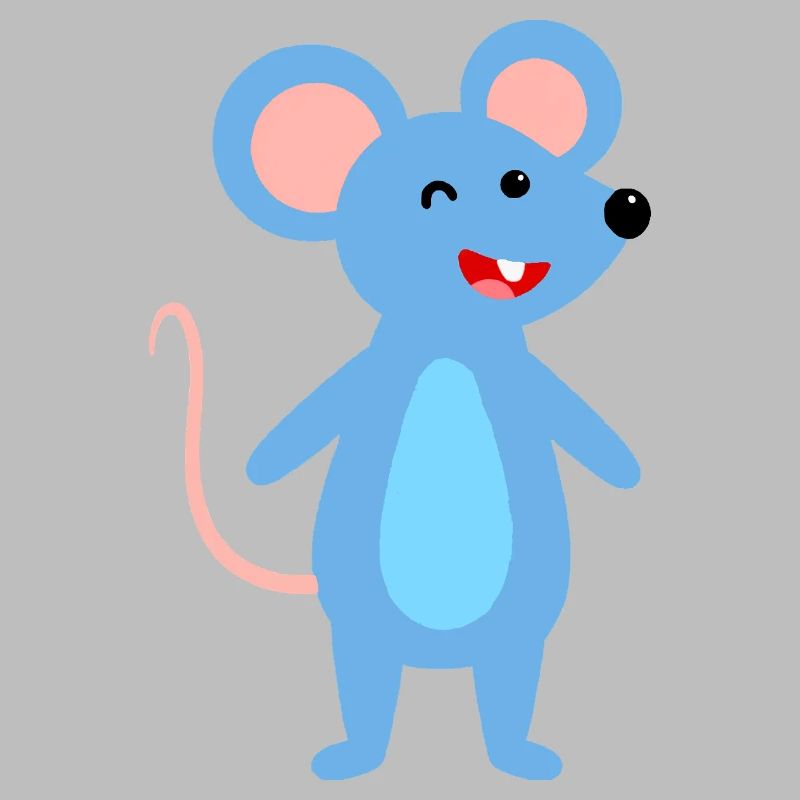 Zwinkernde blaue Maus