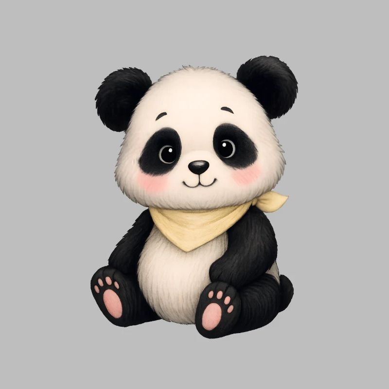 Panda câlin avec écharpe