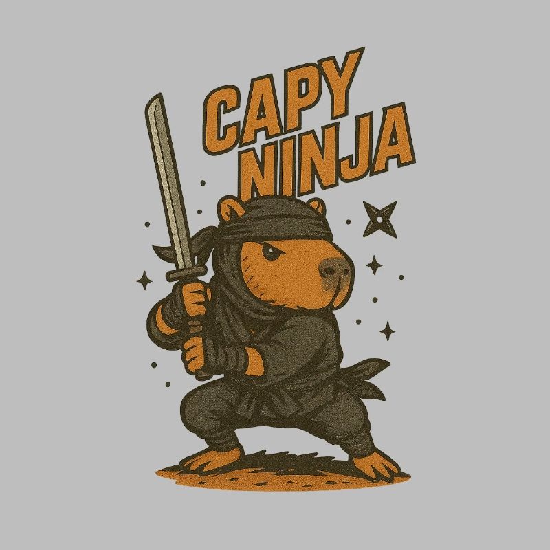 Shadow Capy – Ninja Capybara Shirt ⚔️
