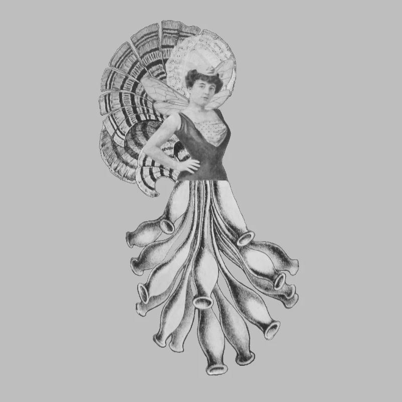 Victorian Dancer with Feather Fan