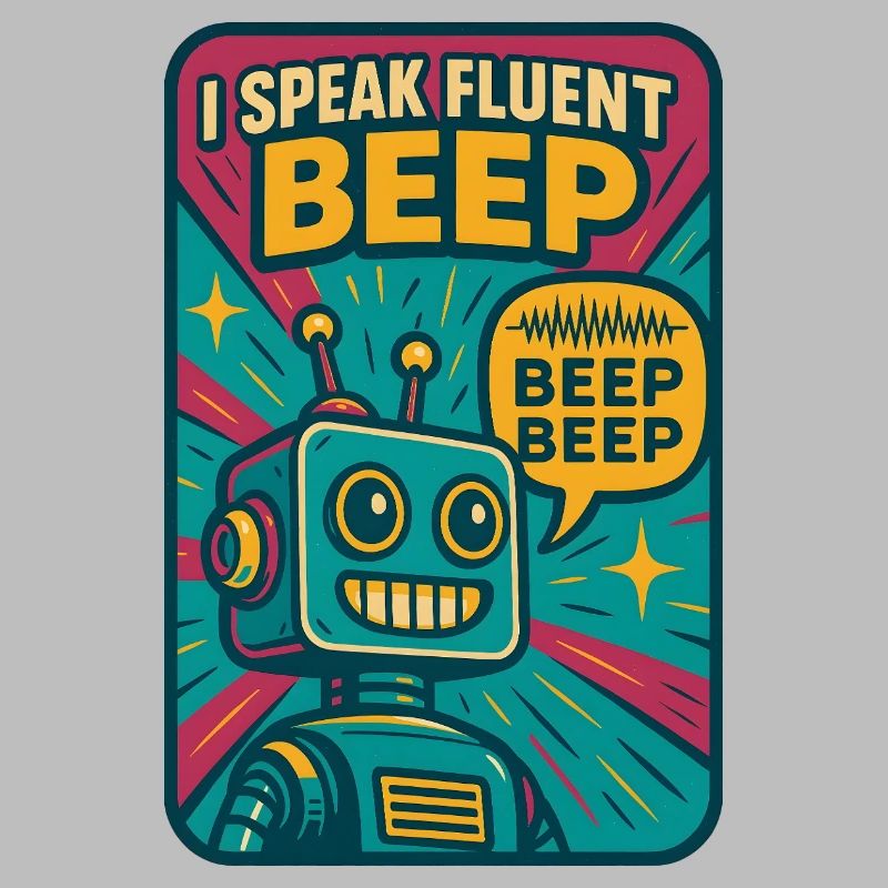 Fließend Beep | Roboter Sci-Fi Nerd