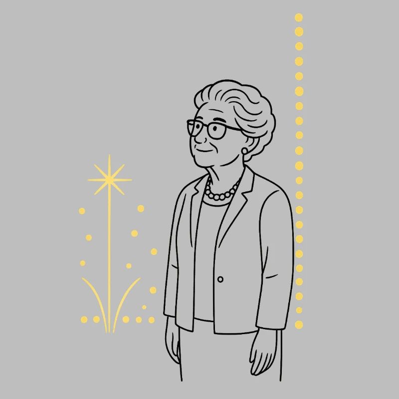 Mamie dans le feu d’artifice