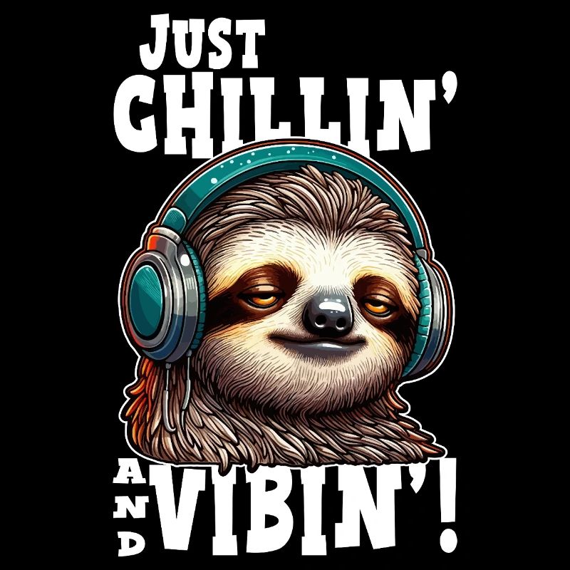 Sloth Chill Vibin Grafik