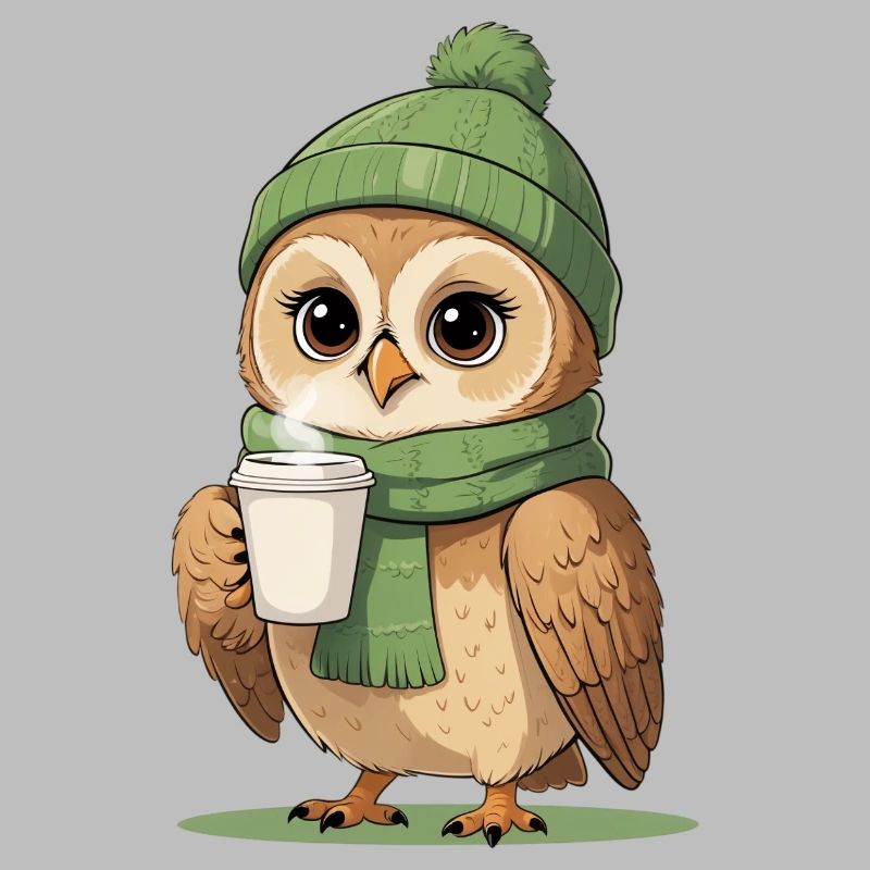 Winterliche Eulenkaffee Pause