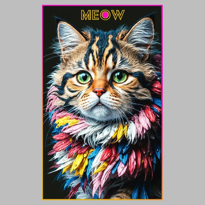 Kunstvolle Katze