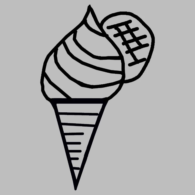 Eis  Eiscreme 60er Retro Eiswaffel Kinder