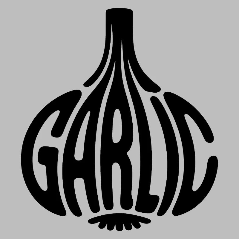 Garlic - Cool Vegetable Logo